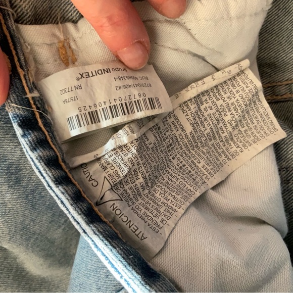 Zara women's low waist Classic Blue Jeans - Picture 6 of 9